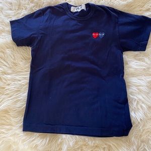 Comme Des Garçons PLAY Men’s T-shirt Navy size Sm